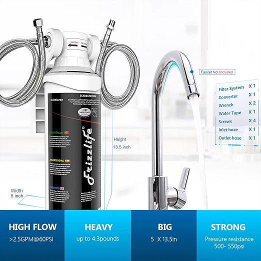 Frizzlife Under Sink Water Filter System-NSF/ANSI 53&42 Certified High Capacity - Image 5