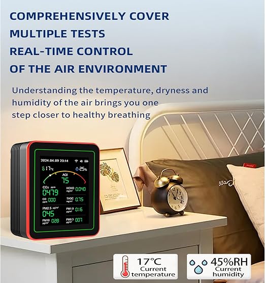WiFi Smart Air Quality Monitor: 15-in-1 Indoor Air Quality Meter Detects PM - Image 5