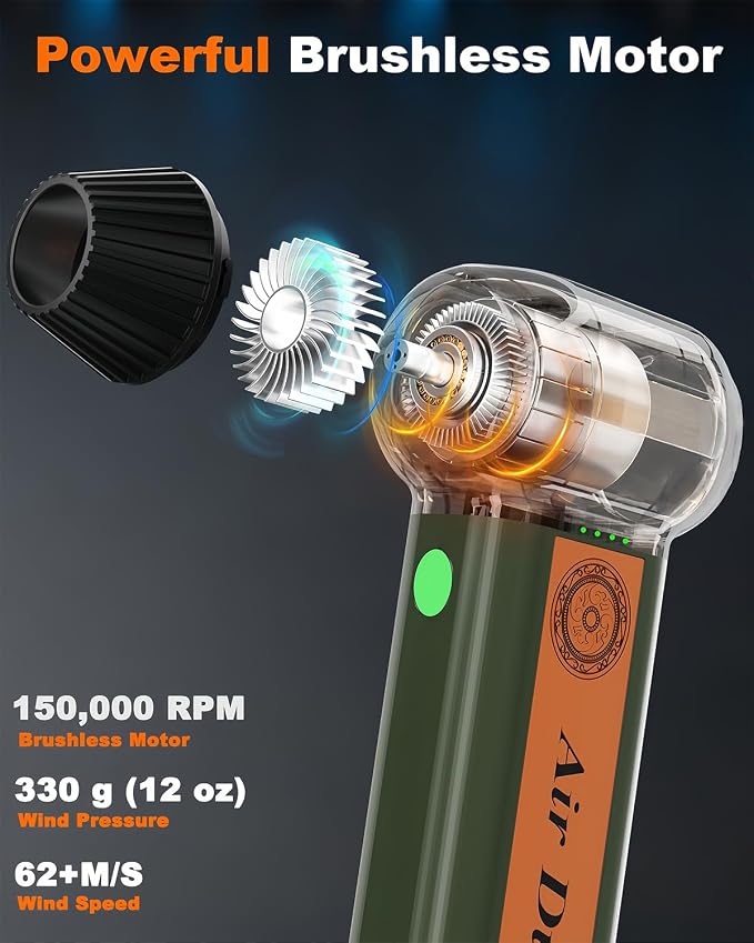 Super Powerful Compressed Air Duster, Rechargeable Duster Blower - Image 2