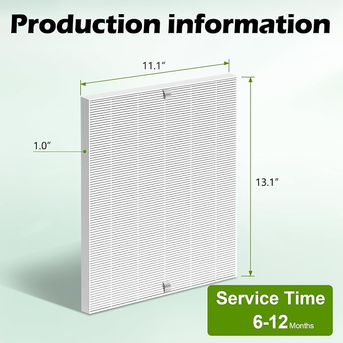 C545 True HEPA Replacement Filter 4 Pack H13 True HEPA Air Filter Replacement - Image 2