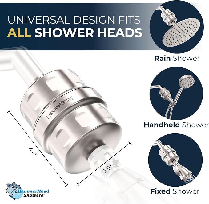 HammerHead Showers® Solid Metal Shower Head Filter – KDF 55 Shower Filter - Image 5
