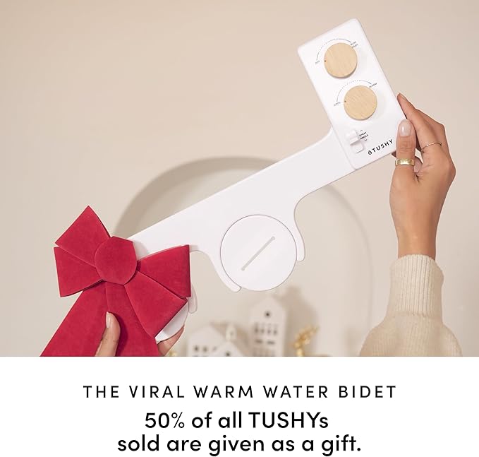 TUSHY 3.0 Spa Bidet Attachment. Cool to Warm Water. It's Time to Replace Toilet Paper, Fresh Water Spray (Requires Sink Access for Optional Temperature Control), Bamboo