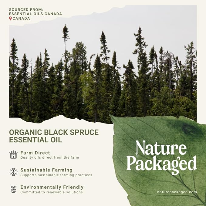 Organic Black Spruce Essential Oil from Canada - Black Spruce Essential Oils for Candle Scent (5mL)