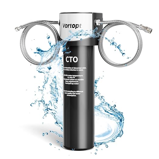 Vortopt Under Sink Water Filter System, NSF/ANSI 42 Certified Water Purifier by Vortopt