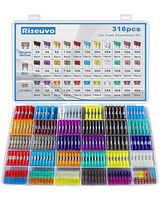Riseuvo 316 Pcs Car Fuses Kit by Riseuvo