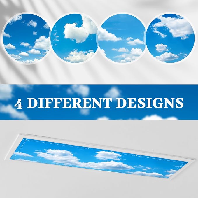 4 Pcs 1 x 4 Feet Fluorescent Lights Covers Magnetic Ceiling Light Cover - Image 3