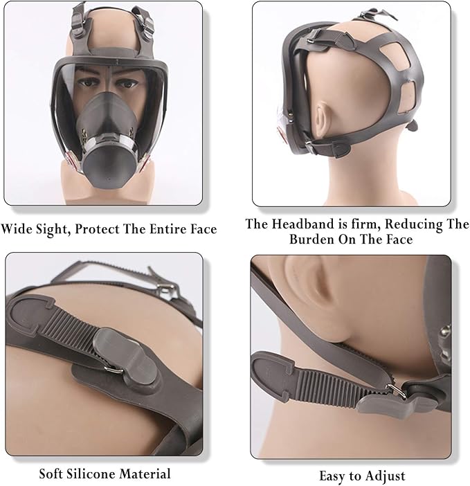 Full Face Respirаtor Reusable, Organic Vapor Respirаtor Compatible - Image 5