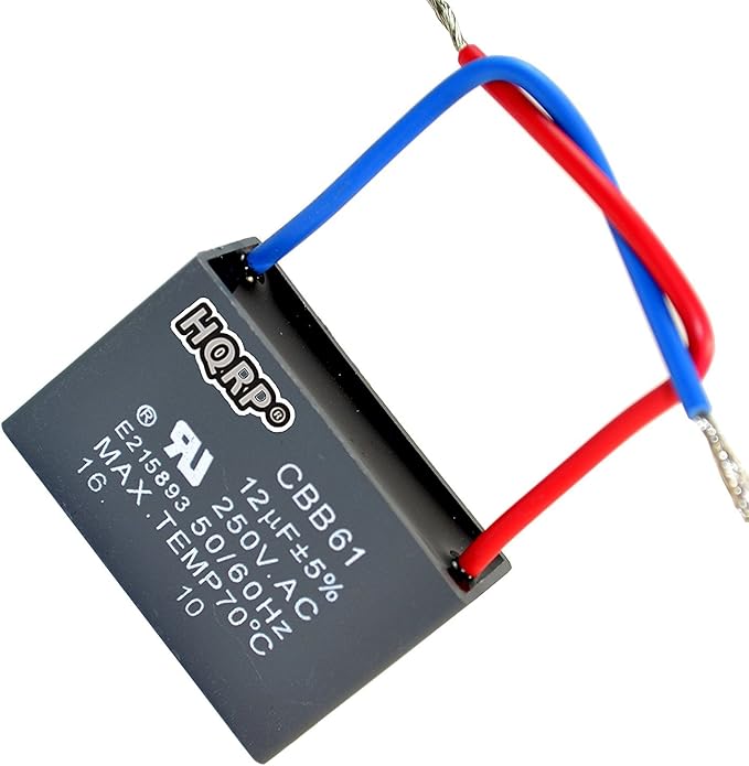 HQRP Capacitor Compatible with Hampton Bay Ceiling Fan 12uf 2-Wire UL Listed by HQRP