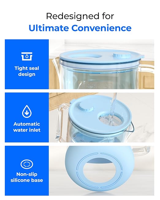 Waterdrop Large Glass Alkaline Water Filter Pitcher - Image 9