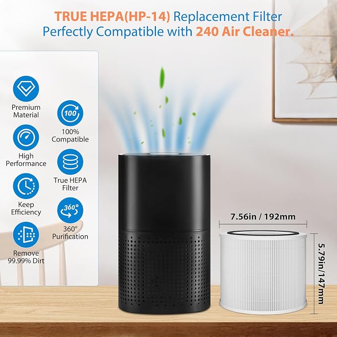 4 Pack 240 Replacement Filter Compatible - Image 2