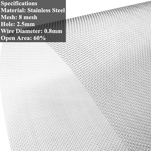 TIMESETL 2 Pack 304 Stainless Steel Woven Wire 8 Mesh - Image 3