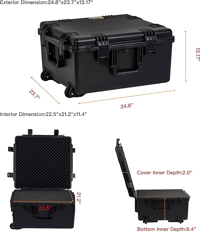MEIJIA Portable All Weather Waterproof Hard Case, Camera Case - Image 5