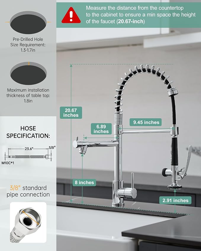Fapully Chrome Kitchen Faucet - Image 2