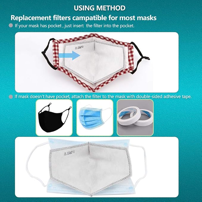 100 PCS New 3D Cutting PM 2.5 Activated Carbon Filter, 5 Layers 3D Pm2.5 Filter - Image 5