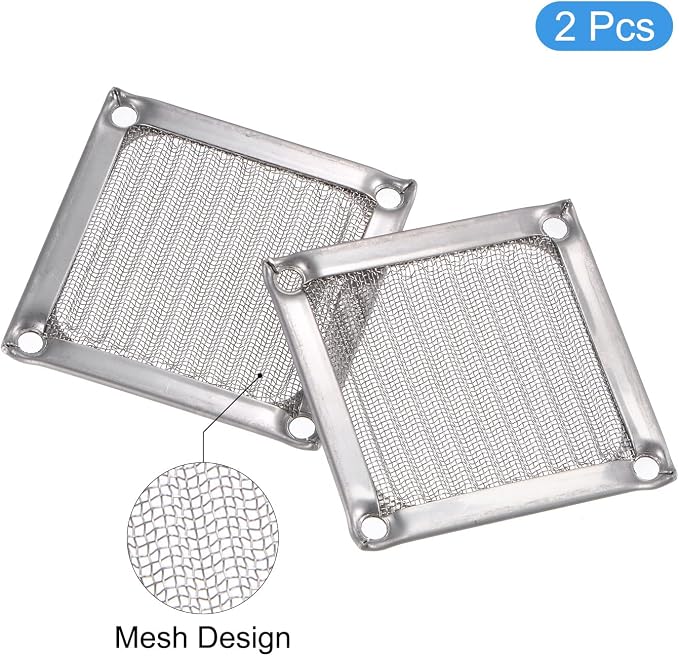 MECCANIXITY 60mm Computer Fan Filter Grills Stainless Steel Mesh Dustproof Case - Image 3