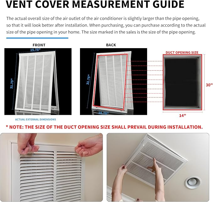 14x30 Return Air Grille Return Vent Cover - Image 6