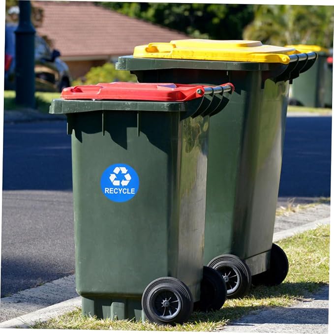 8pcs Garbage Can Stickers Waste Sorting Decals Recycling Bin Sticker Kitchen - Image 3