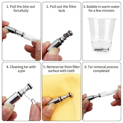 Cigarette Filters Color Plating 10pcs Cigarette Holder Reusable Clean Tar - Image 5