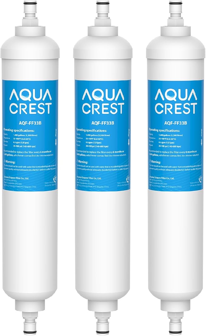 AQUACREST GXRTQR Inline Water Filter, NSF Certified, Compatible by AQUACREST