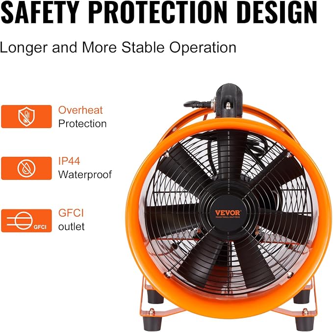 VEVOR Air Mover Blower Fan 10 Inch, 1893CFM 380W - Image 5