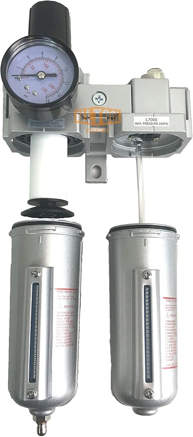 3/4" NPT HEAVY DUTY Compressed Air In Line Filter Regulator Lubricator Oiler - Image 7