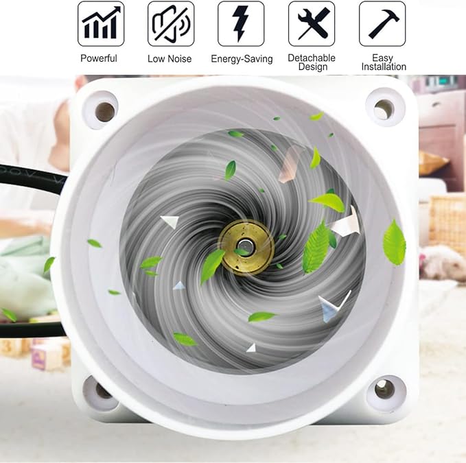 2" Inline Duct Fan 12V 6W Ventilation Cooling Exhaust Fan - Image 6