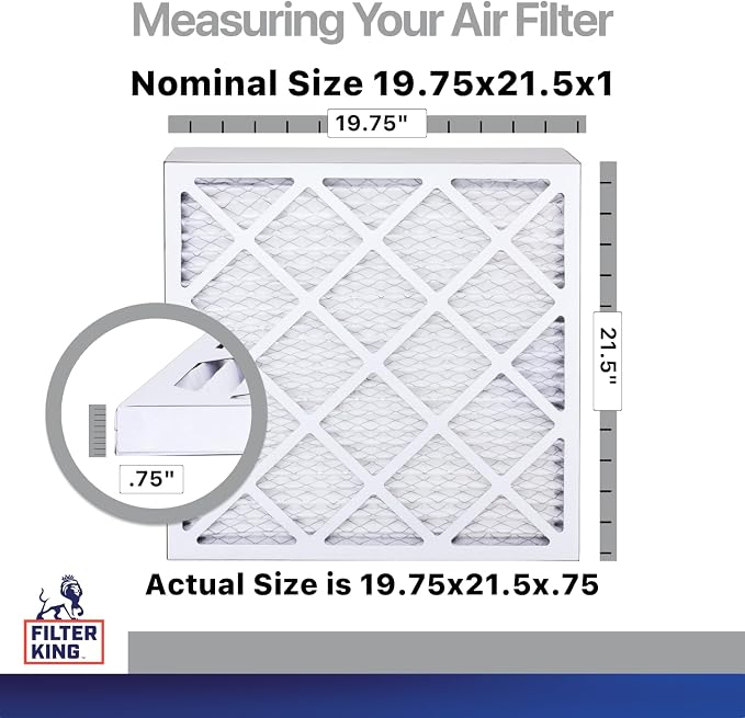 Filter King 19.75x21.5x1 Air Filter | 4-PACK | Carbon MERV 8 HVAC Pleated A/C - Image 2