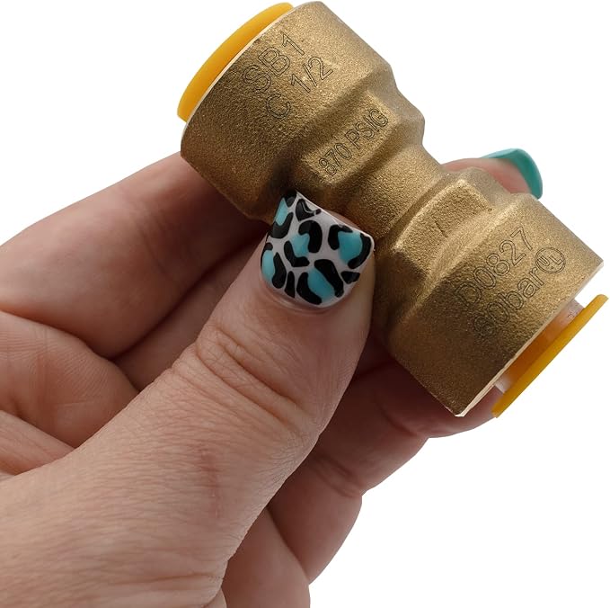 Supplying Demand SB1 1/2 Inch Quick Connect HVAC Brass Coupler Fitting - Image 6