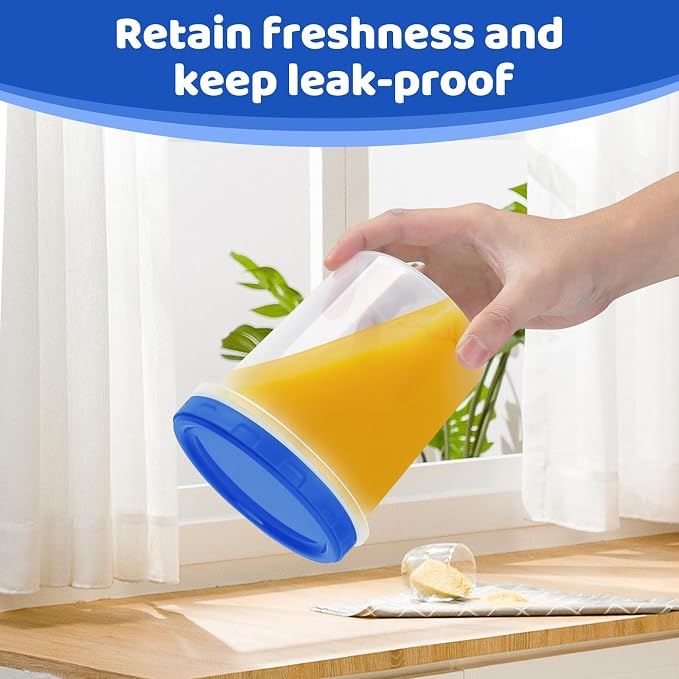 Food Storage Containers with Twist Top Lids, Ultra Thick Airtight Plastic - Image 5