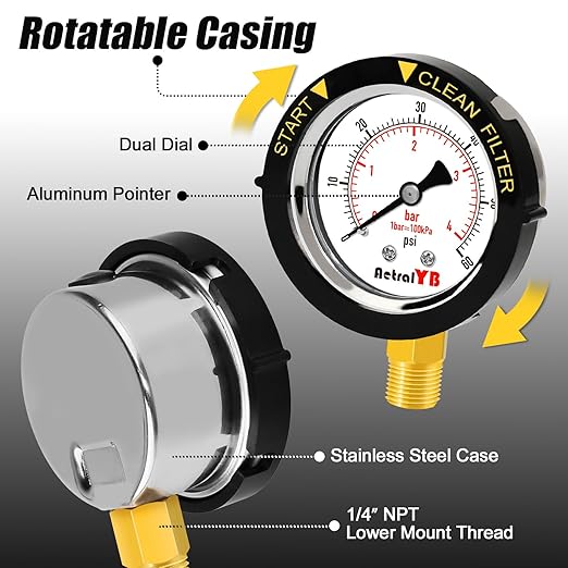 Pool Filter Pressure Gauge - Image 3