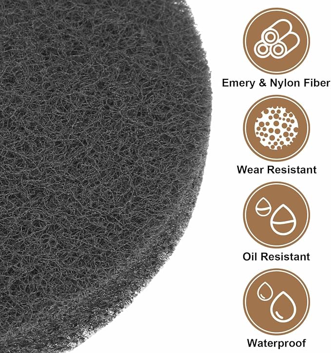 HARFINGTON 24pcs Scrubber Scouring Pads 1200 Grits 4 Inch Drill Power Brush - Image 4