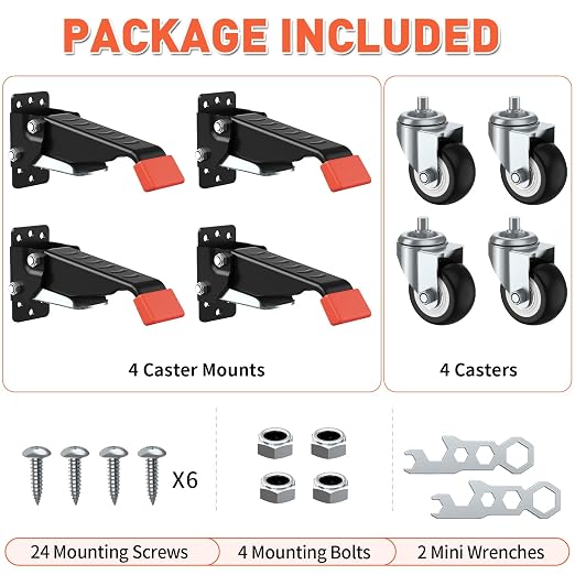 SPACEKEEPER Workbench Casters kit 660 Lbs - Image 7