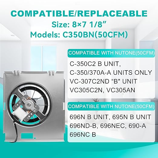 【Upgrade】 C350BN B Unit 50CFM Fan, Compatible - Image 2