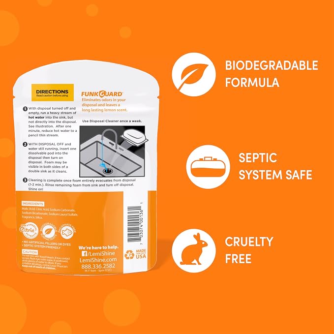 Lemi Shine Garbage Disposal Cleaner and Deodorizer Powered By Citric Acid | - Image 6