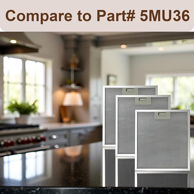 3 PCS 5MU36 Aluminum Mesh Replacement Filter Compatible - Image 4