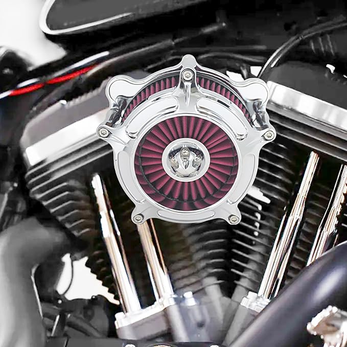 HDBUBALUS Motorcycle CNC Spike Air Cleaner Air Filter Intake System Filter - Image 2