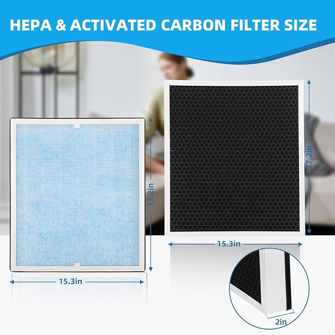 HEPA/Activated Carbon Filter Replacement, HEPA 550 Fliter Replacement Set - Image 2