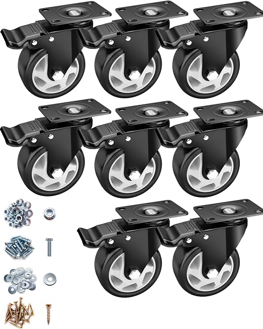 Casters, Top Plate Swivel Wheels, Locking Casters by ATrustedCasterWheelsBrand