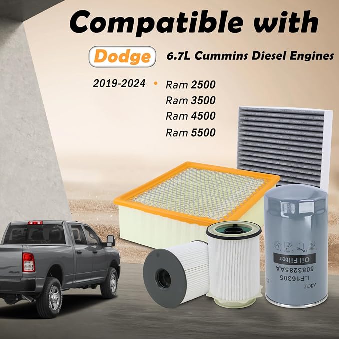 Fuel Filter Water Separator and Oil/Air Filter Set Fit - Image 3