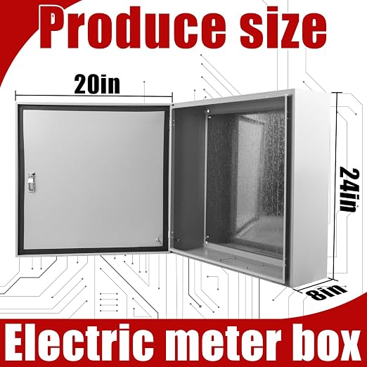 Electrical Box 24 x 20 x 8 Inch Indoor Outdoor Electrical Enclosure Box Steel - Image 2