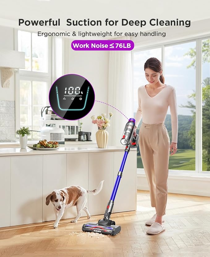 Cordless Stick Vacuum Cleaner for Home: Power Suction Vacuum Tangle-Free - Image 3
