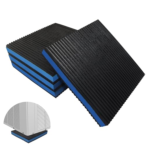 Jiozermi 4 Pcs Anti Vibration Pads, Heavy Duty Rubber Sound Dampening Mat Shock by Jiozermi