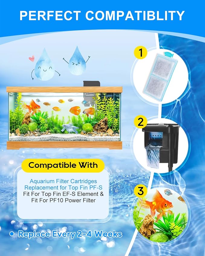 12 Pack Fish Tank Filter Compatible - Image 6