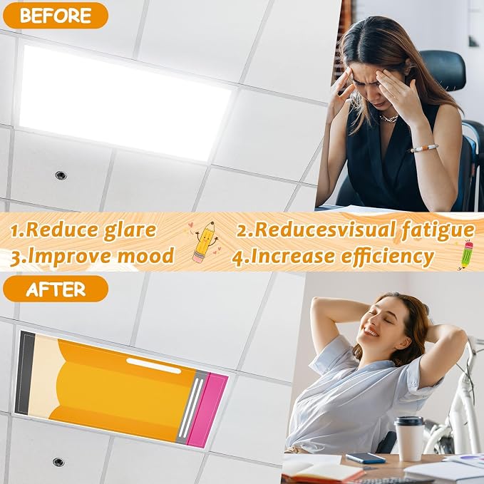 8 Pcs Fluorescent Light Covers - Image 3