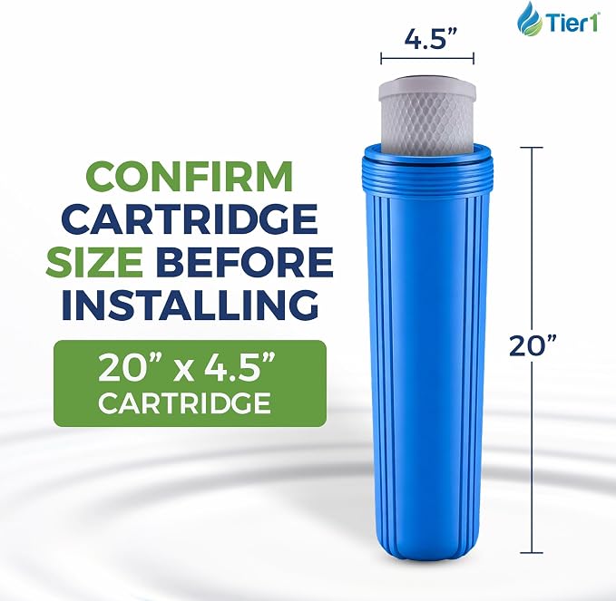 Tier1 10 Micron 20 x 4.5 Water Filter | Whole House Radial Flow Carbon - Image 3