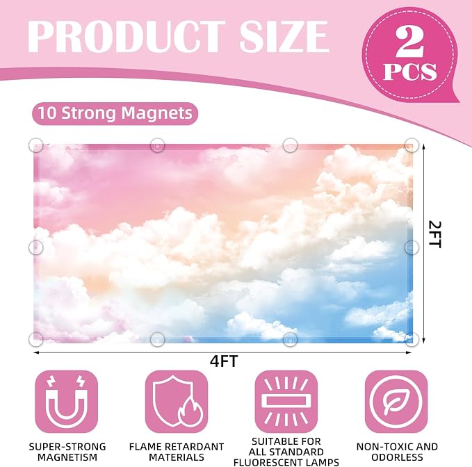 ANGSYLTH 2 Pcs Fluorescent Light Covers - Image 2