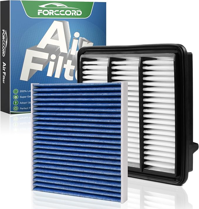 Cabin & Engine Air Filter Combo Fit by Forccord