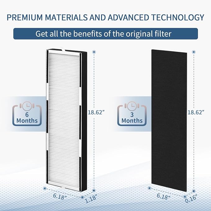 HP600 Filters Compatible with Hunter HP600 Tall Tower Air Puri-fier, 4-in-1 - Image 5