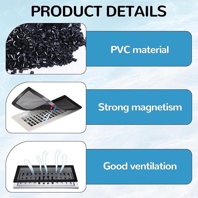 Magnetic Vent Coversfor Home Floor, Enhanced Magnet PVC Floor Register Cover - Image 3