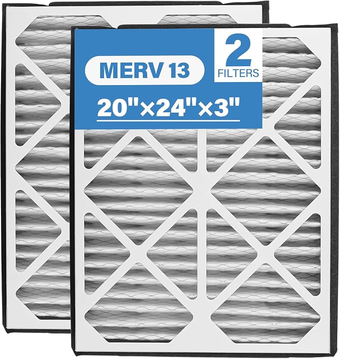20x24x3 MERV 13 Pleated Air Filter, 2 Pack, Compatible by LIWEDFG
